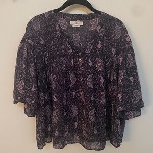 EUC Isabel Marant Etoile Paisley Cotton Circle Top